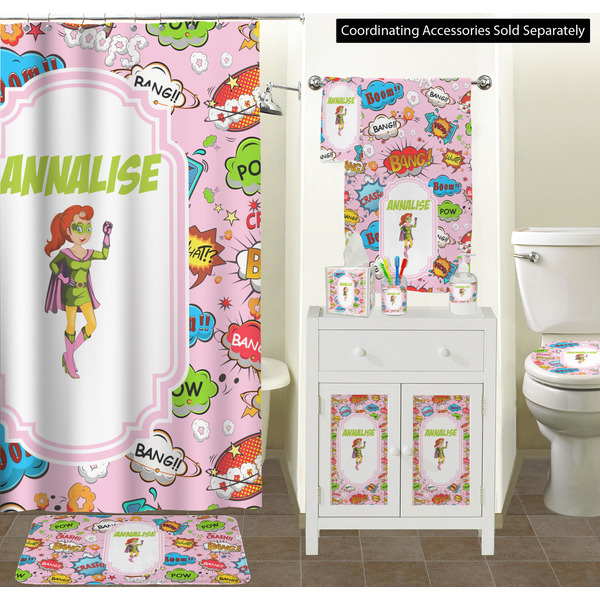 Woman Superhero Bathroom Scene