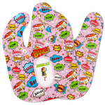 Woman Superhero Baby Bib w/ Name or Text