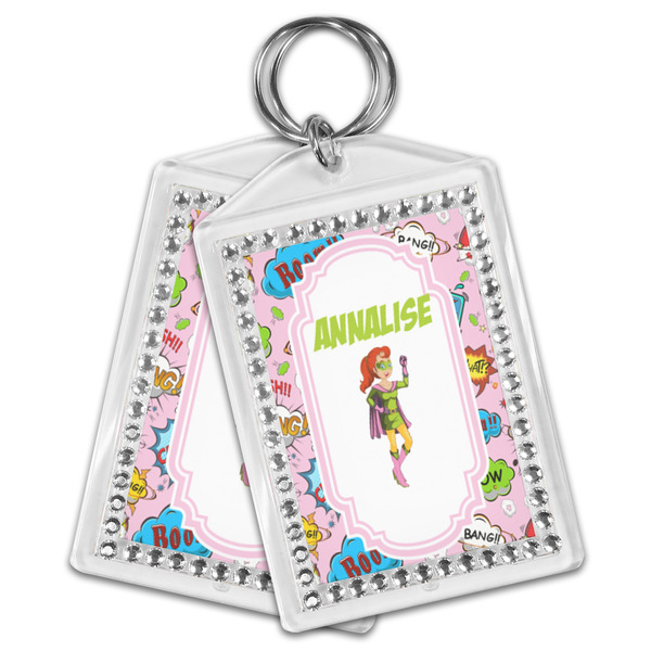 Woman Superhero Bling Keychain - MAIN