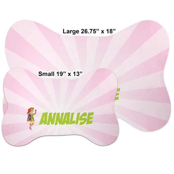 Woman Superhero Bone Shaped Mat Comparison