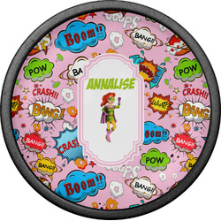 Woman Superhero Cabinet Knob (Black) (Personalized)