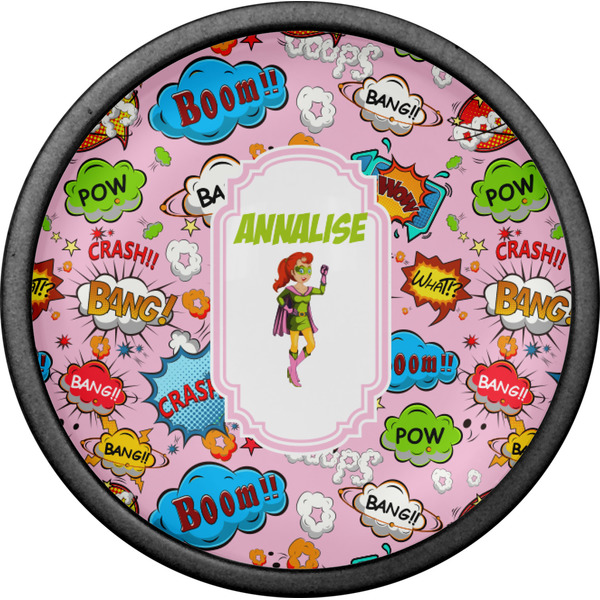 Woman Superhero Cabinet Knob - Black - Front