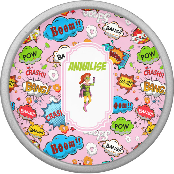 Woman Superhero Cabinet Knob - Nickel - Front