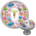 Woman Superhero Cabinet Knob (Silver) (Personalized)