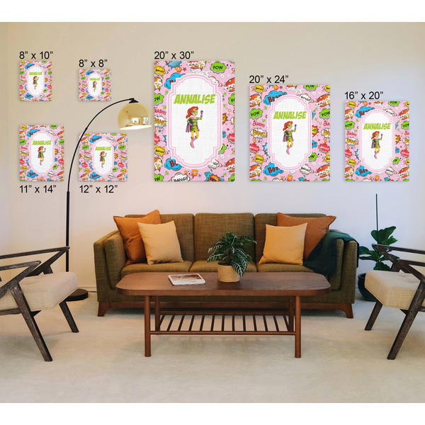 Woman Superhero Canvas Prints - Multiple Sizes