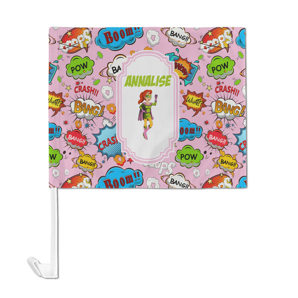 Woman Superhero Car Flag - Large - FRONT