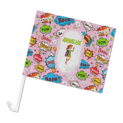 Woman Superhero Car Flag - Large (Personalized)