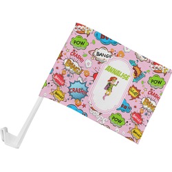 Woman Superhero Car Flag - Small w/ Name or Text