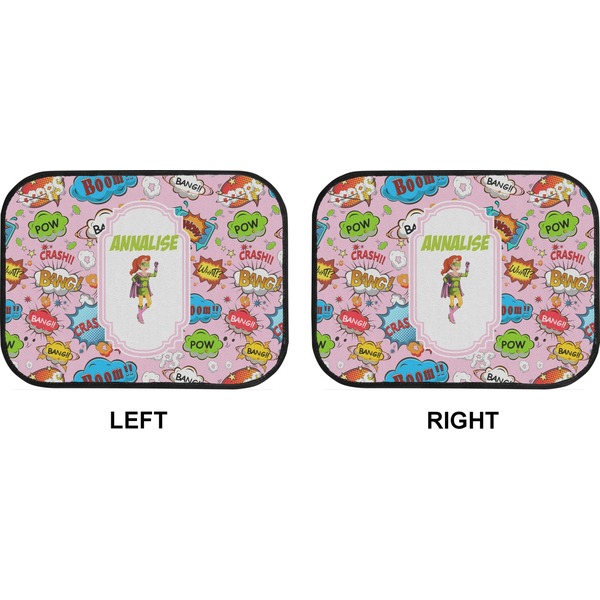 Woman Superhero Car Floor Mats (Back Seat) (Approval)