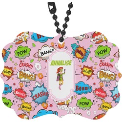 Woman Superhero Rear View Mirror Charm (Personalized)