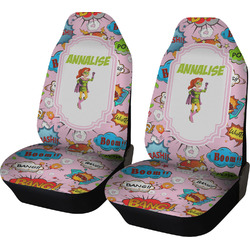 Woman Superhero Car Seat Covers (Set of Two) (Personalized)