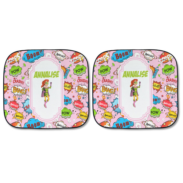 Woman Superhero Car Sun Shades - FRONT