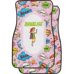 Woman Superhero Car Floor Mats (Front Seat) (Personalized)