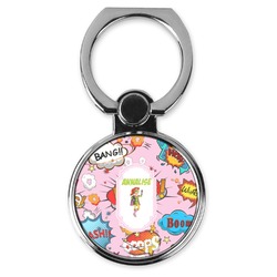 Woman Superhero Cell Phone Ring Stand & Holder (Personalized)
