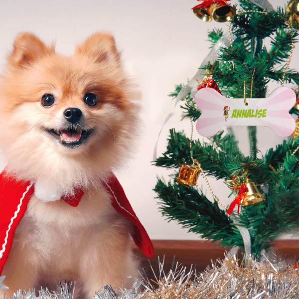 Woman Superhero Ceramic Flat Ornament - Bone (LIFESTYLE)