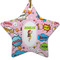 Woman Superhero Star Ceramic Ornament w/ Name or Text