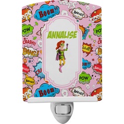 Woman Superhero Ceramic Night Light (Personalized)