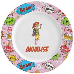 Woman Superhero Ceramic Dinner Plates (Set of 4)