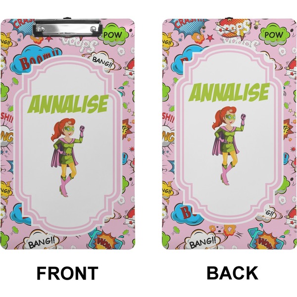 Woman Superhero Clipboard (Legal) (Front + Back)