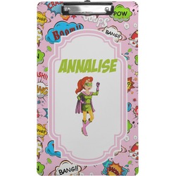 Woman Superhero Clipboard (Legal Size) (Personalized)