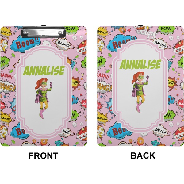 Woman Superhero Clipboard (Letter) (Front + Back)