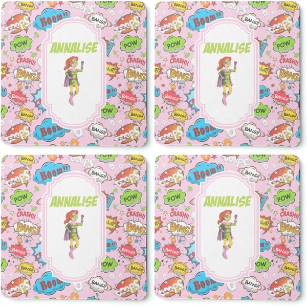 Woman Superhero Coaster Rubber Back - Apvl
