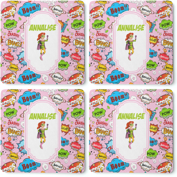 Woman Superhero Coaster Rubber Back - Apvl