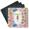 Woman Superhero Square Rubber Backed Coasters - Set of 4 (Personalized)