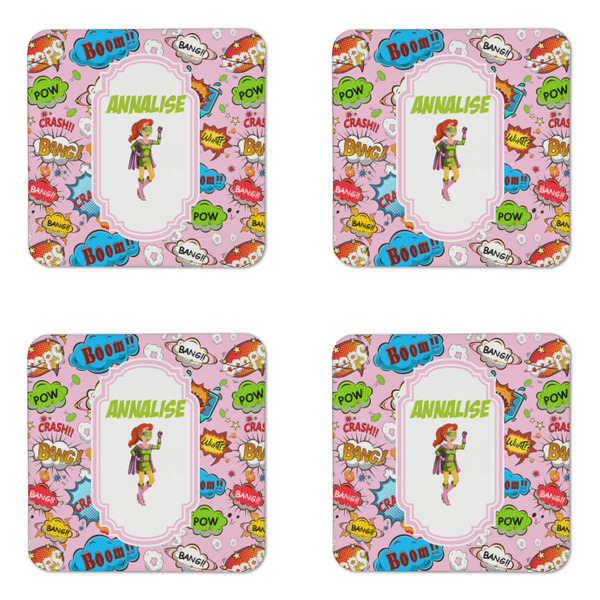Woman Superhero Coaster Set - APPROVAL