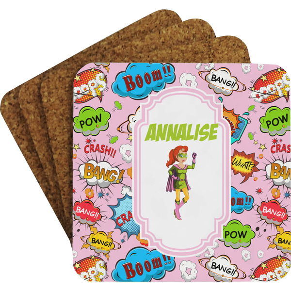 Woman Superhero Coaster Set (Personalized)