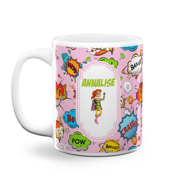Custom Woman Superhero Coffee Mug (Personalized)