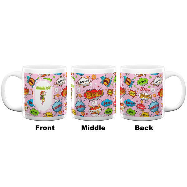 Woman Superhero Coffee Mug - 20 oz - White APPROVAL