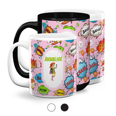 Woman Superhero Coffee Mugs (Personalized)