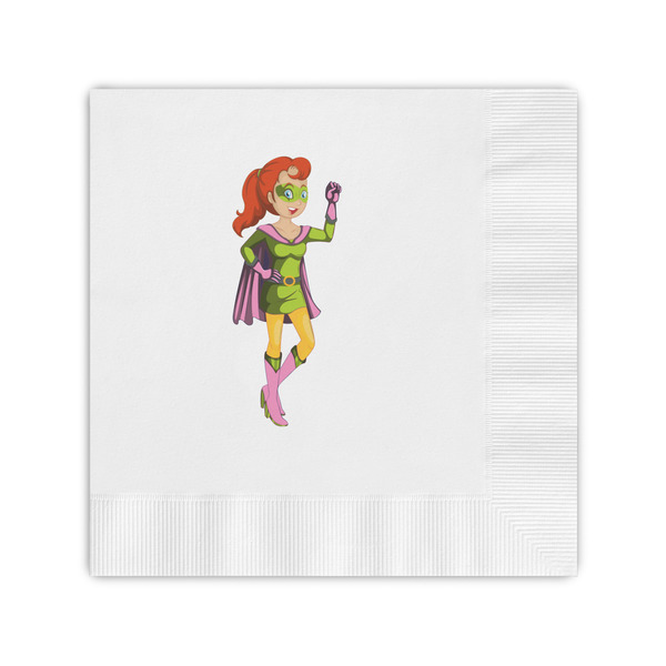Custom Woman Superhero Coined Cocktail Napkins