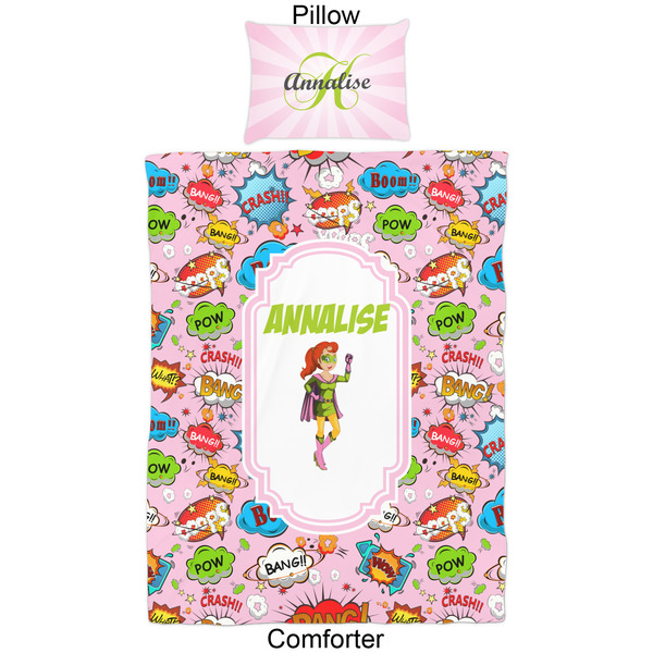 Woman Superhero Comforter Set - Twin - Approval