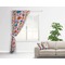 Woman Superhero Curtain With Window and Rod - in Room Matching Pillow