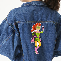Woman Superhero Twill Iron On Patch - Custom Shape - 3XL