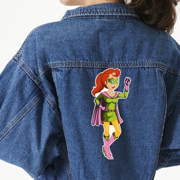 Custom Woman Superhero Twill Iron On Patch - Custom Shape - 3XL