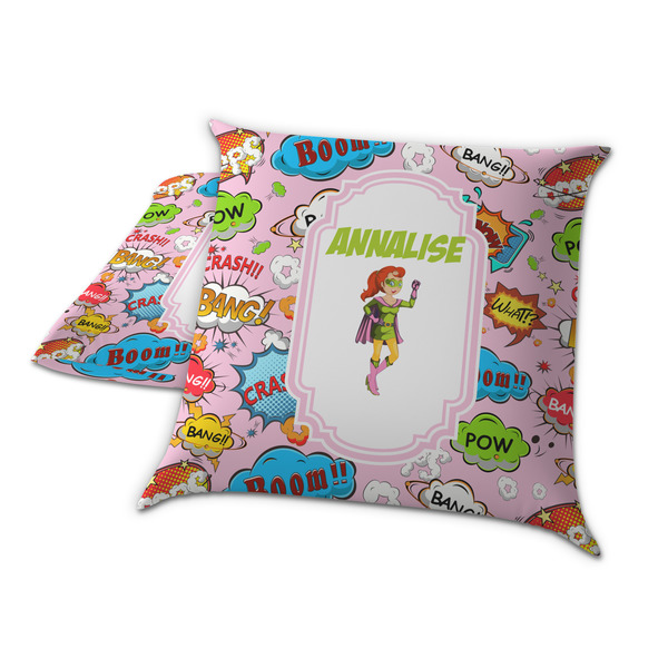 Woman Superhero Decorative Pillow Case - TWO