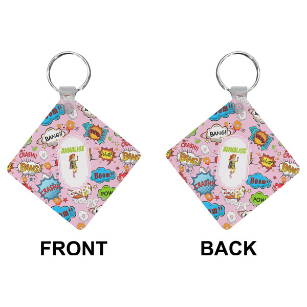 Woman Superhero Diamond Keychain (Front + Back)