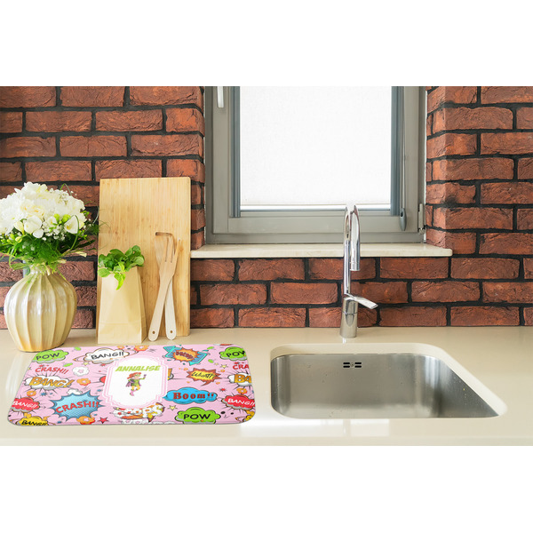 Woman Superhero Dish Drying Mat - LIFESTYLE 2
