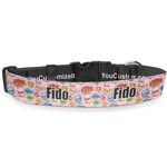 Woman Superhero Deluxe Dog Collar - Small (8.5" to 12.5") (Personalized)