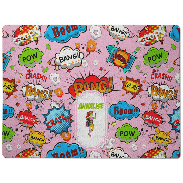 Woman Superhero Dog Food Mat - Medium without bowls