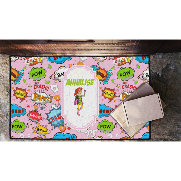Woman Superhero Door Mat - LIFESTYLE (Lrg)