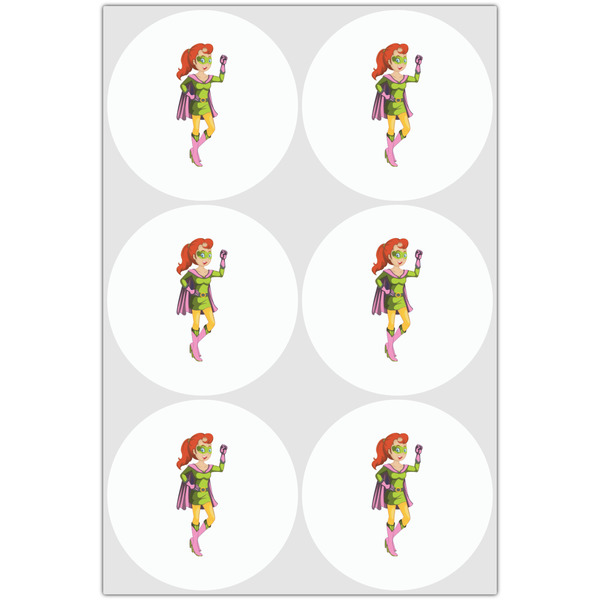 Woman Superhero Drink Topper - XLarge - Set of 6
