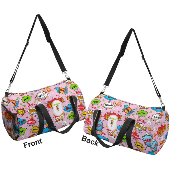 Woman Superhero Duffle bag small front and back sides