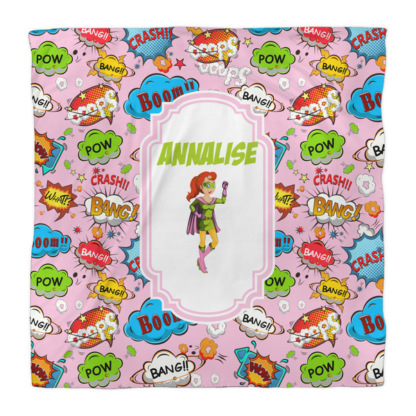 Woman Superhero Duvet Cover - Queen - Front