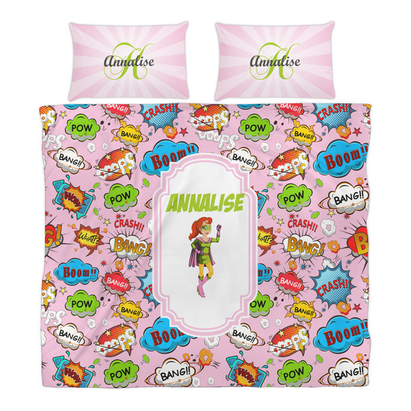 Woman Superhero Duvet Cover Set - King - Alt Approval