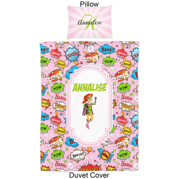 Woman Superhero Duvet Cover Set - Twin - Approval