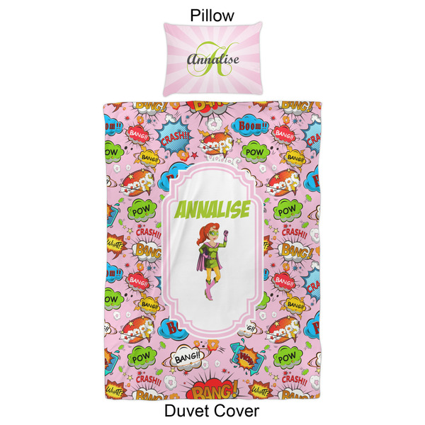 Woman Superhero Duvet Cover Set - Twin XL - Approval
